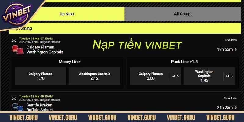 Cách nạp tiền cược vào VINBET